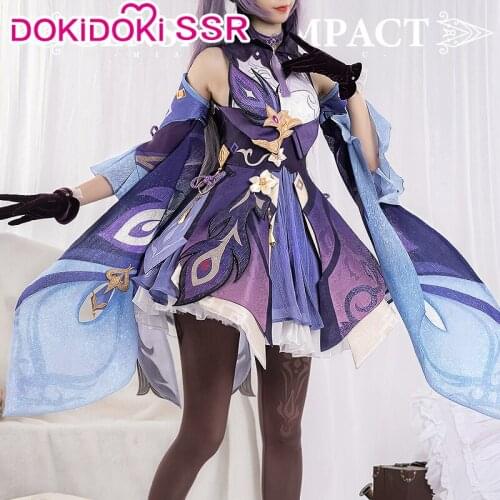 PRE-SALE dokidoki-ssr, Genshin Impact Keqing, Cosplay de Halloween, Genshin Ke Qing Impact, Cosplay