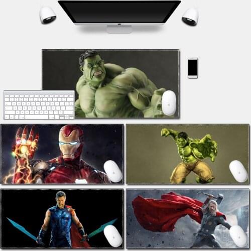 Large Size Disney Anti-Slip Mouse Pad Thickened Gamer Mat for Gaming Mouse Laptop Desk Green Hulk Thor Marvel