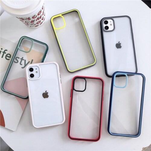 Shockproof Silicone Protection Phone Case For 12 Mini 11 Pro Xs Max XR X SE 2020 8 7 6 6s Plus Double Color Back Cover