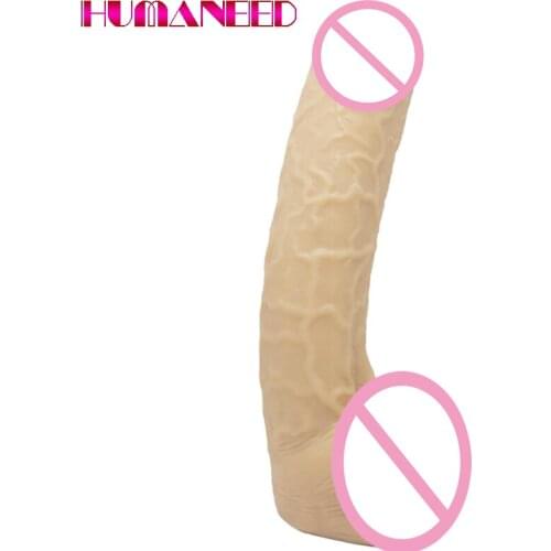 38*6.5cm Lifelike Huge Dildo Adult Toy Skin Feeling Realistic Dildos Plus Big Penis With Suction Cup Sex Toys for Women Lesbian
