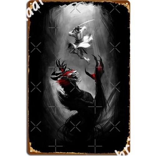 Samurai Jack Showdown Metal Signs Wall Mural Party Customize Wall Decor Metal Posters