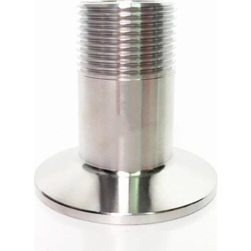 1-1/2" BSPT Male x 2" Tri Clamp SUS 304 Stainless Steel Sanitary Coupler Fitting Homebrew Beer