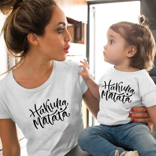 Family Matching Clothes Cartoon Lion King T shirt Summer Casual Mom and Child Short-Sleeved Tops Fashionable Sibling Tshirt