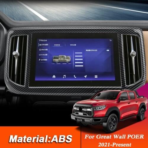 Car Styling Sticker For Great Wall POER Connon 2021-Present Interior Navigation GPS Frame Sequins Trim Sequin Auto Accessories