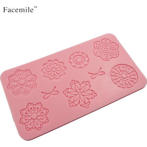 Border Decoration Lace Mold Flower Butterfly Lace Mat Fondant Cake Decorating Tools Silicone Sugarcraft Lace Pad Baking Tools