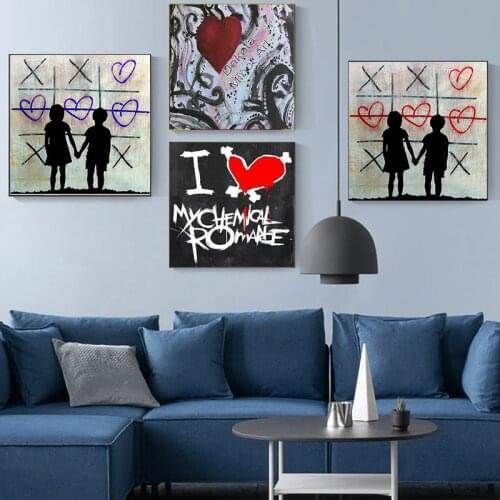 Street Graffiti Art Canvas Painting Banksy Graffiti LOVE Posters and Prints Wall Art Picture for Living Room Home Cuadros Decor
