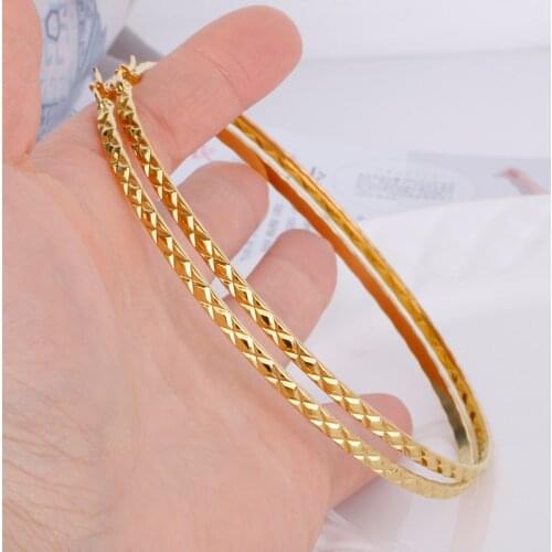 Stainless Steel Large Hoop Earring for Women Gold Color Grid Shape 100mm Round Party Big Hoops Ear Jewelry New Hot 2021 E0180