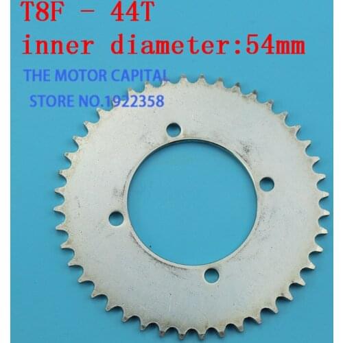 T8f 44t silver 54mm 44 tooth rear sprocket fit atv quad dirt pit bike pocket moped scooter