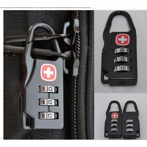 Alloy Mini Lock Padlock Outdoor Travel Luggage Zipper Backpack Handbag Safe Anti-theft Combination Code Number Lock Lock Tool