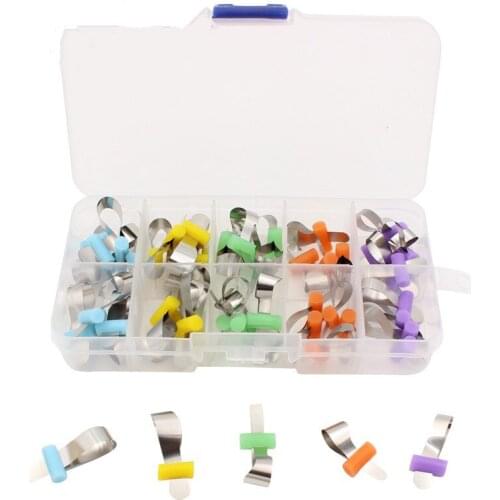 1 set Dental Metal Matrix Matrices Band Retainerless with rubber retainer Dental Orthodontic Material Matrice