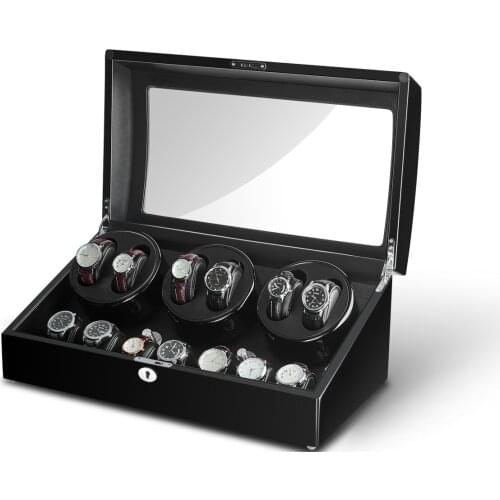 10 MODES 6+7 Watch Winder for Automatic Watches New Version Wooden Watch Accessories Box Watches Storage Collector with/LED