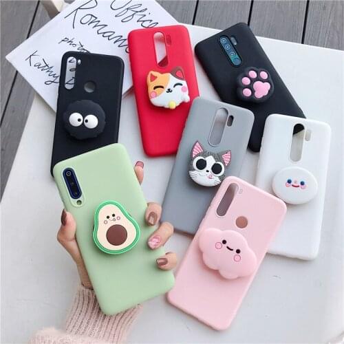10pcs 3D silicone cartoon case for huawei y9 y7 y6 y5 prime pro 2019 2018 girl phone holder stand soft cover coque funda
