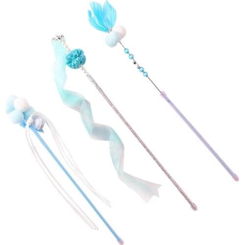 3PCS/Set Interactive Cat Feather Toy Feather Teaser Stick Wand Cat Play Wand Funny Training Cat Scratcher Wand Pet Supplies