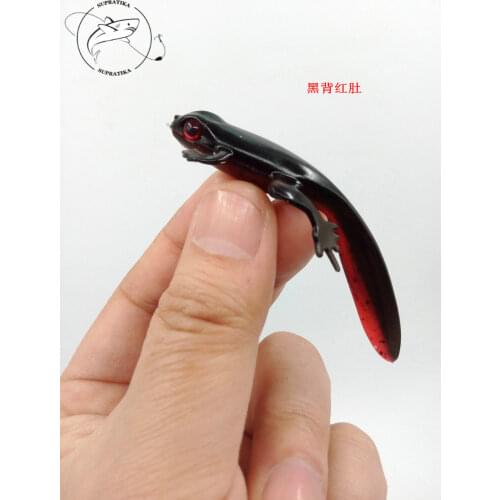 4pc 80mm/3.8g Silicone Rubber Worm Tadpole Wobblers Lifelike Soft Frog Bait Fishing Lure Lake Fishing Isca Artificial Bait Pesca