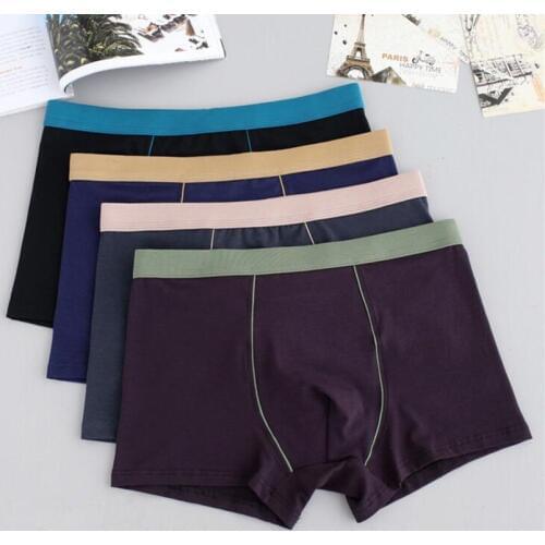 4PCS/lot Top Quality Boxers Cotton Male Underwear Box Plus Big Size XL-- 7XL Free Shipping