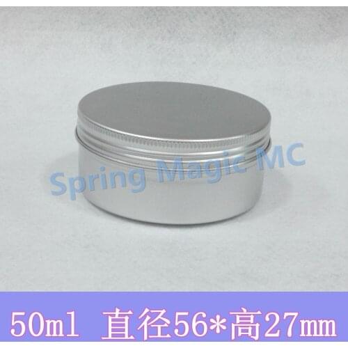 50g Empty black Aluminum Cream Jar Tin Hair wax Cream Case Cosmetic Pot Lip Balm Eye Cream Packaging Portable Refillable jars