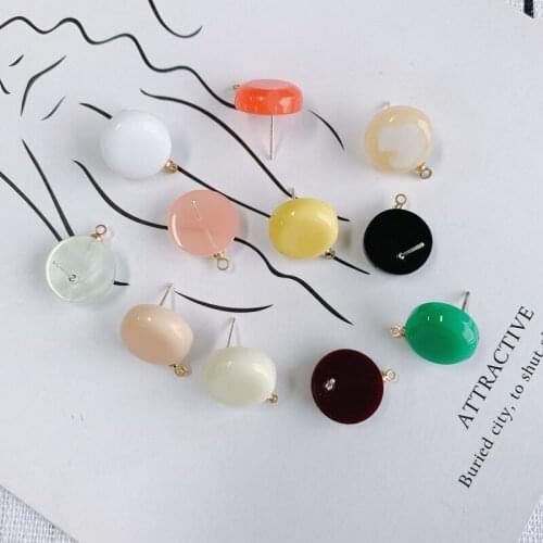 DIY accessories wholesale simple elements circle earrings with holes pendant earrings 952 silver needles