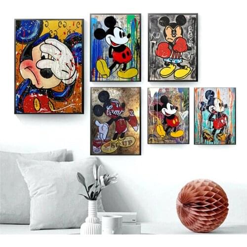 5D DIY Diamond Painting Disney Mickey and Minnie Cross Stitch Kit Full Drill Square Embroidery Picture Rhinestones Wall Decor