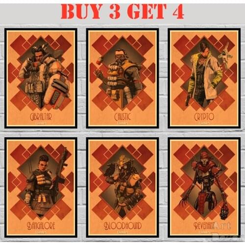 Apex Role Poster Kraftpaper Painting Homedecal Abstract Funny Fancy Wall Sticker 42X30cm