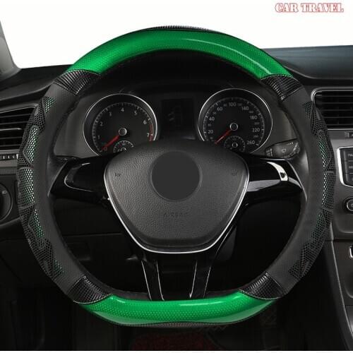 CAR TRAVEL Microfiber Leather Car Steering Wheel Cover For Suzuki Vitara Swift Jimny SX4 S Cross Dzire Celerio Ertiga APV