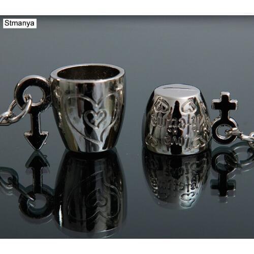 Cartoon cute Key Chain Love each other forever cups Pendants Keychain Lover Bag Charm Accessories New Car Key Holder K1698