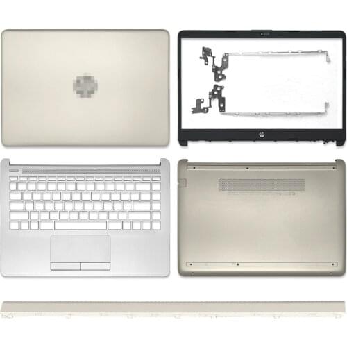 NEW Top Back Case For HP 14-CF 14-DK 14-DF Series LCD Back Cover/Front Bezel/Hinges/Palmrest/Bottom Case Cover L24468-001 Gold