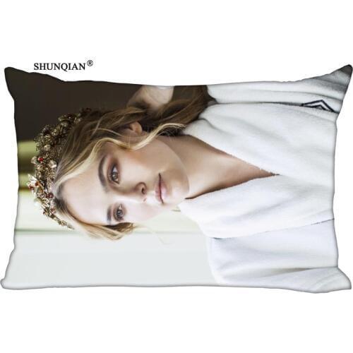 Custom Zoey Deutch Rectangle Pillowcase zipper Classic Pillow Case Customized Pillow Case Covers 50*75cm (Two Sides)