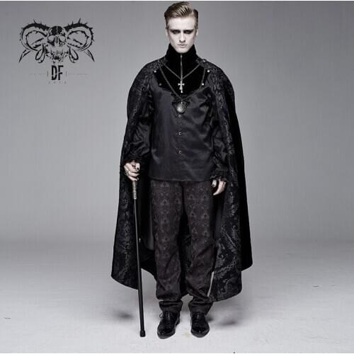 Devil Fashion Mens Victoria Gothic Cape Coat Palace Retro Wings Shape Stage Performance Party Holloween Costume Cloak