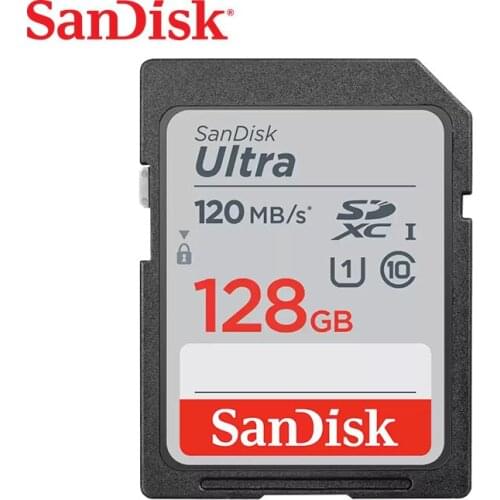 SanDisk Flash Memory Card Ultra SDXC SD Card 128GB C10 UHS-I Full HD 120MB/s Read Speed for Camera Camcorder (SDSDUNC-128G)
