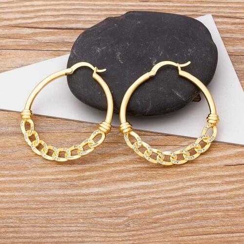 Hot Sale Fashion Shiny Rhinestone Big Circle Earrings Jewelry Statement Accessories Fine Party New Year Gift For Women Girls