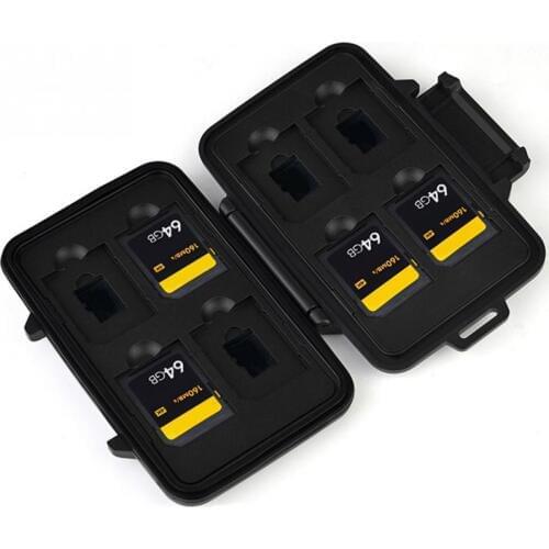 Hot Sale Portable Aluminum HoldeMemory Card Storage Box Waterproof Memory Card case With 8 Slots Organizer