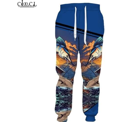 HX Newest Popular Tuna Fishing Trousers Men Women Sweatpants 3D Print Jogging Fashion Casual Pants Sweatpants Drop Shipping
