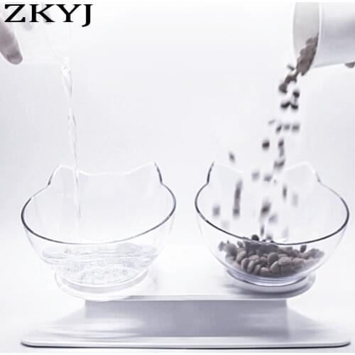 Non-slip Double Cat Bowl Dog Bowl With Stand Pet Feeding Cat Water Bowl For Cats Food Pet Bowls For Dogs Feeder Product Supplies