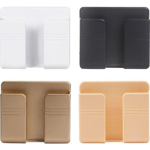 Wall Mounted Organizer TV Storage Box Remote Control Mounted Mobile Phone Plug Bracket Wall Holder Charging Multifunction Stand