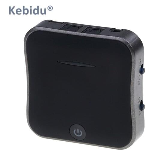 Kebidu Bluetooth 5.0 Receiver Transmitter Digital Optical TOSLINK and 3.5mm Wireless Audio Adapter for TV Home Stereo System