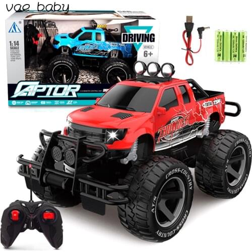 Rc car toys for kids 1/14 Scale 15km/h 2WD Land Off-Road with Car Light Remote control car rc toys car 18 years old collection