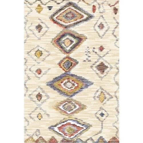 Retro American Geometry Carpet For Living Room Moroccan Ethnic Style Rug Anti-Skid Bedroom Bedside Area Rugs Absorbent Door Mat