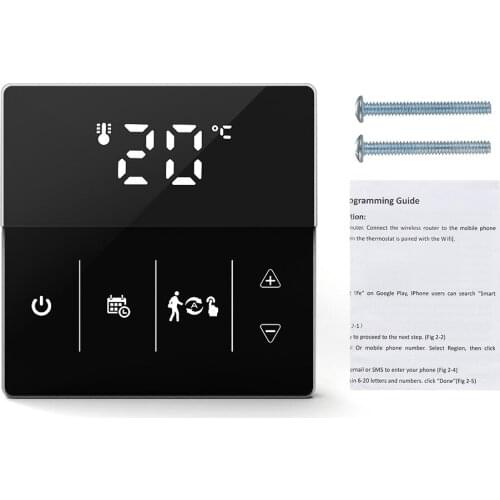 Wi-Fi Smart Thermostat 3A Temperature Controller Touch Screen for Gas Boiler Heating & Water APP/Voice Control