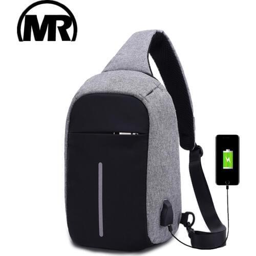 MARKROYAL New Anti-theft Chest Bag Male Fashion Trend Messenger Bag USB Charging Shoulder Bag Ladies Bags Simple Travel Package