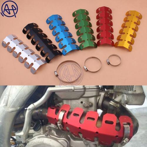 Universal Motorcycle Exhaust Muffler Pipe Protector Heat Shield Cover For Honda Suzuki Harley Chopper