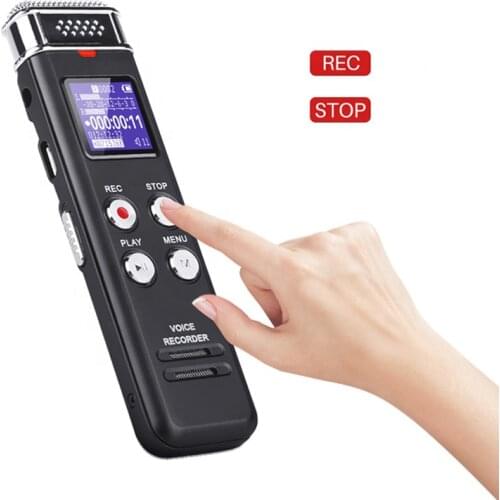 EVISTA 16GB Digital Voice Recorder AVR Audio Recording Device MP3 Player WAV 1536kbps Rechargeable USB Dictaphone with Playback