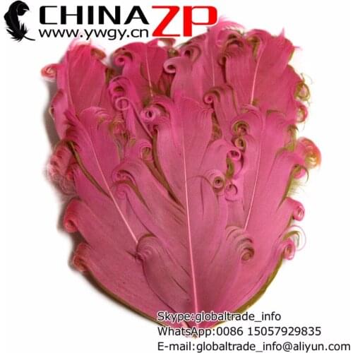 Leading Supplier CHINAZP Factory 50pcs/lot Pretty Bubblehum and Taup Curled Nagorie Pad Goose Feather Fascinators Hair Piece