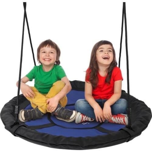 40" Waterproof Saucer Web Swing Or Saucer Tree Swing 360 Rotate° Adjustable Hanging Ropes For Kids/Adults