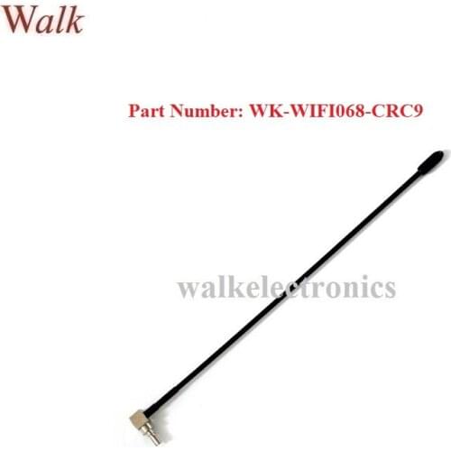 Omni directional 5dBi high gain CRC9 male right angle 2.4GHz WIFI aerial flexible zigbee bluetooth whip crc9 antenna