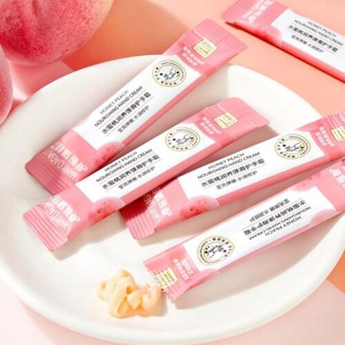 1/5pcs Peach Moisturizing Hand Cream Moisturizing Anti-drying Refreshing Autumn and Winter Skin Care Hand Cream 4g/piece