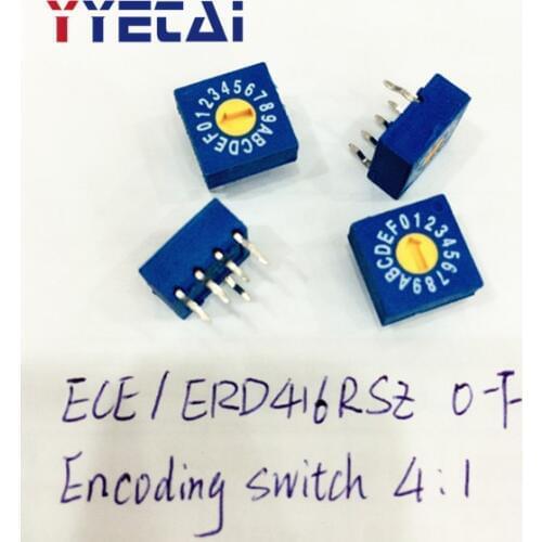 1PCS ERD416RSZ rotary dial switch 16-position 0-F encoder switch 4:1 positive code DD