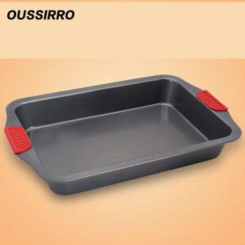 1pcs Baking Oven With Silicone Dandle Rectangular Square Baking Board Non Sticky Thickening