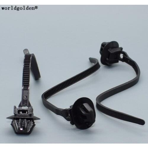 Worldgolden 100pcs auto fasteners Releasable Cable Strap