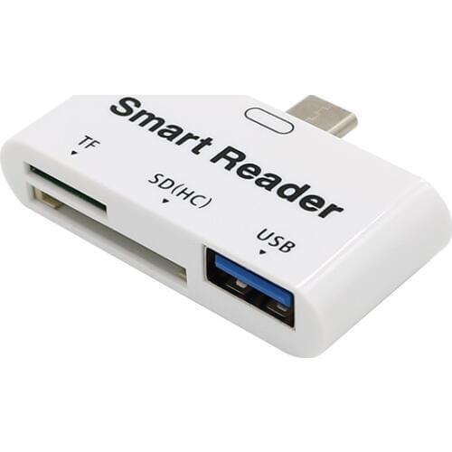 2019 3-in-1 Typec HUB OTG Card Reader Type C 3.0 USB Type C Hub 2.0 3.0 Card Reader