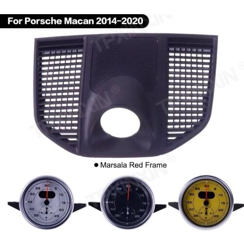 Car stopwatch for Porsche Macan 2014-2020 interior dashboard center clock compass time electronic meter clock accessional